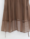 OUDE WAAG High-Neck Shirred Halter Vest OW-OW-25PF-TP03-HZ (BR430 Gray Brown) (OW-25SS-TP02 OW-25PF-TP03)